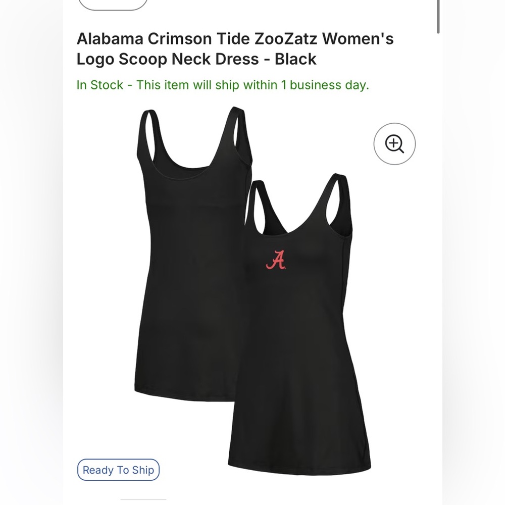 UNIVERSITY of ALABAMA Scoop Neck Dress
